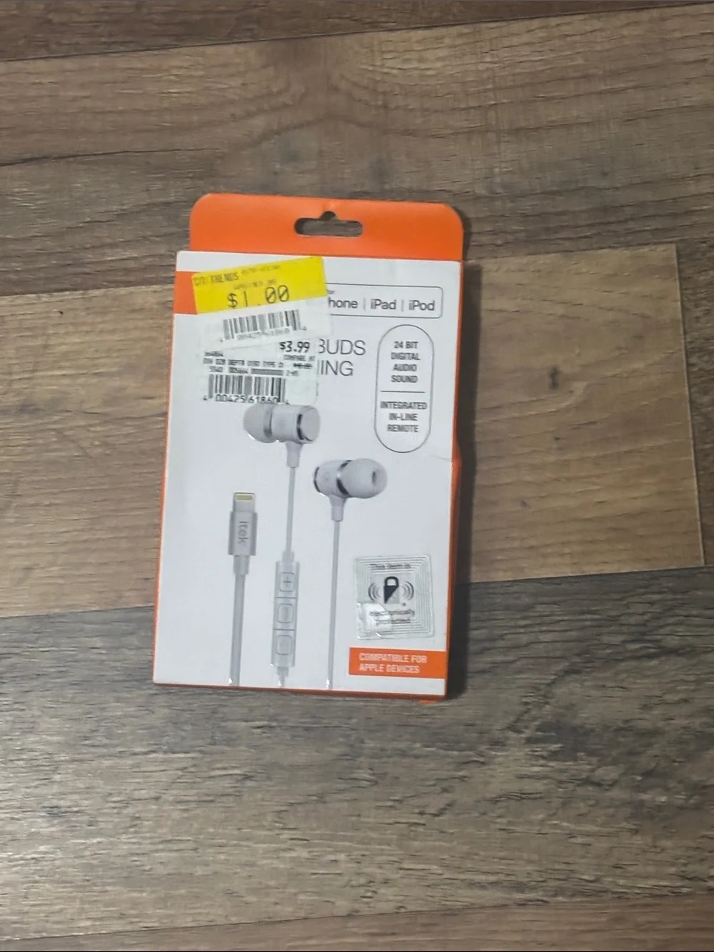 White Lightning Connector Earbuds with In-Line Remote